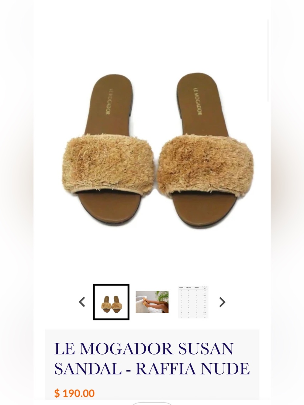 LE MOGADOR SUSAN SANDAL - RAFFIA NUDE